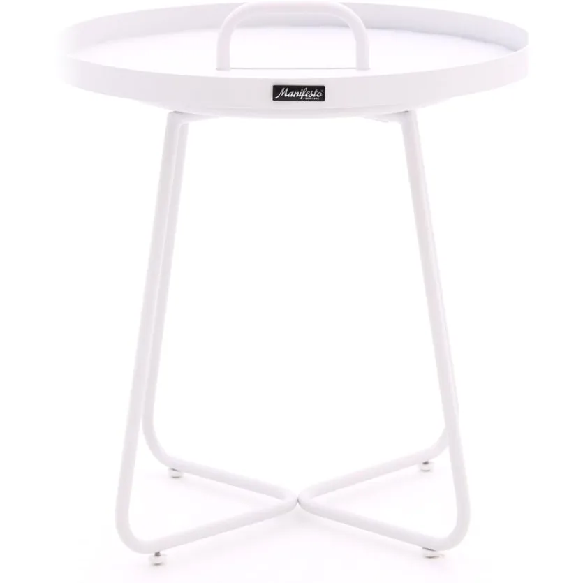 Manifesto Furniture Manifesto Pito bijzet tuintafel ø 50cm (h:55cm) wit, foto 4