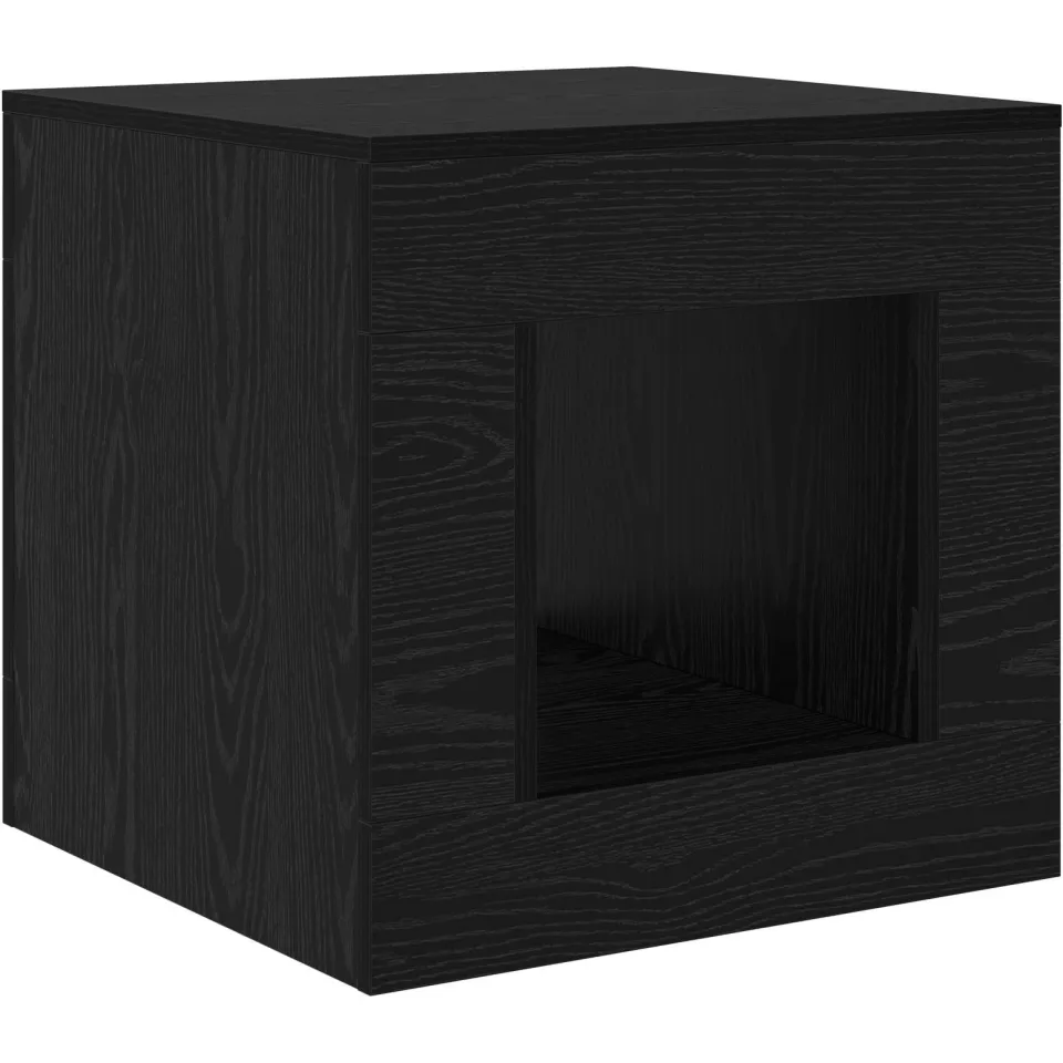 vidaXL Salontafel Zwart eiken 51.5 x 50 x 50 cm Bewerkt hout, foto 3