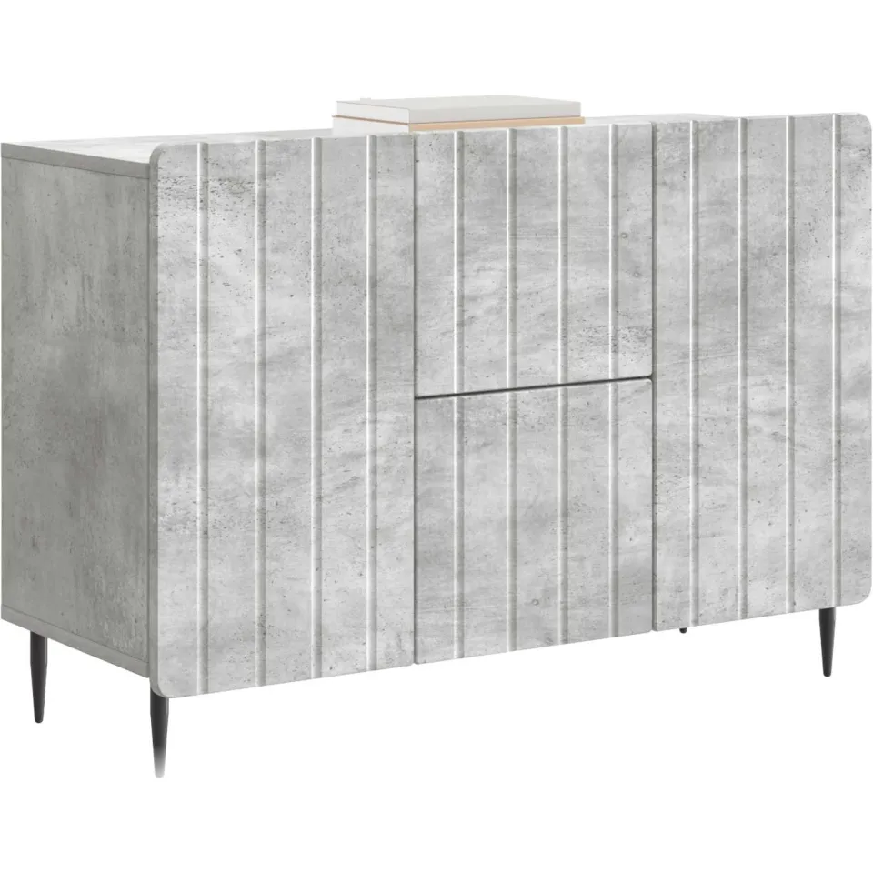 vidaXL Dressoir met lade Betongrijs 89 x 34,5 x 62 cm Bewerkt hout