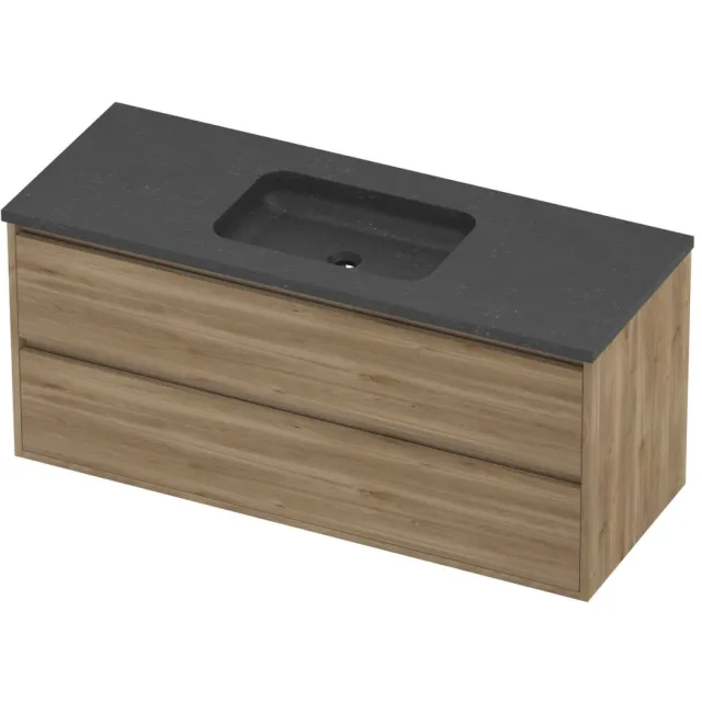 Proline Rollo Badmeubelset Hardsteen Elegant Midden 120x46x54 cm Blue Stone Cider Oak Eiken