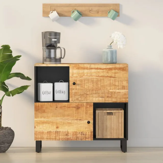 vidaXL Dressoir met 2 deuren 80x33x75 cm massief mangohout bruin