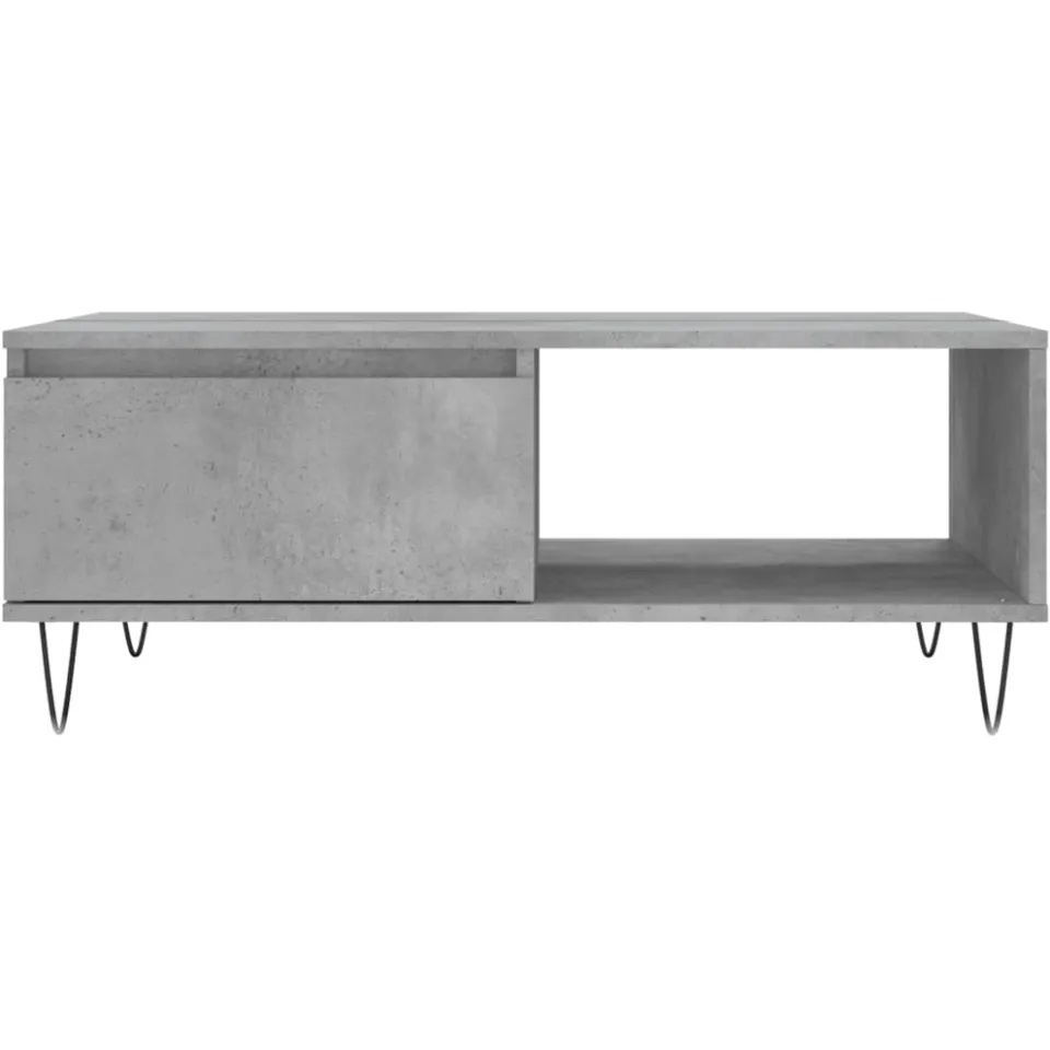 vidaXL Salontafel 90x60x35 cm bewerkt hout betongrijs