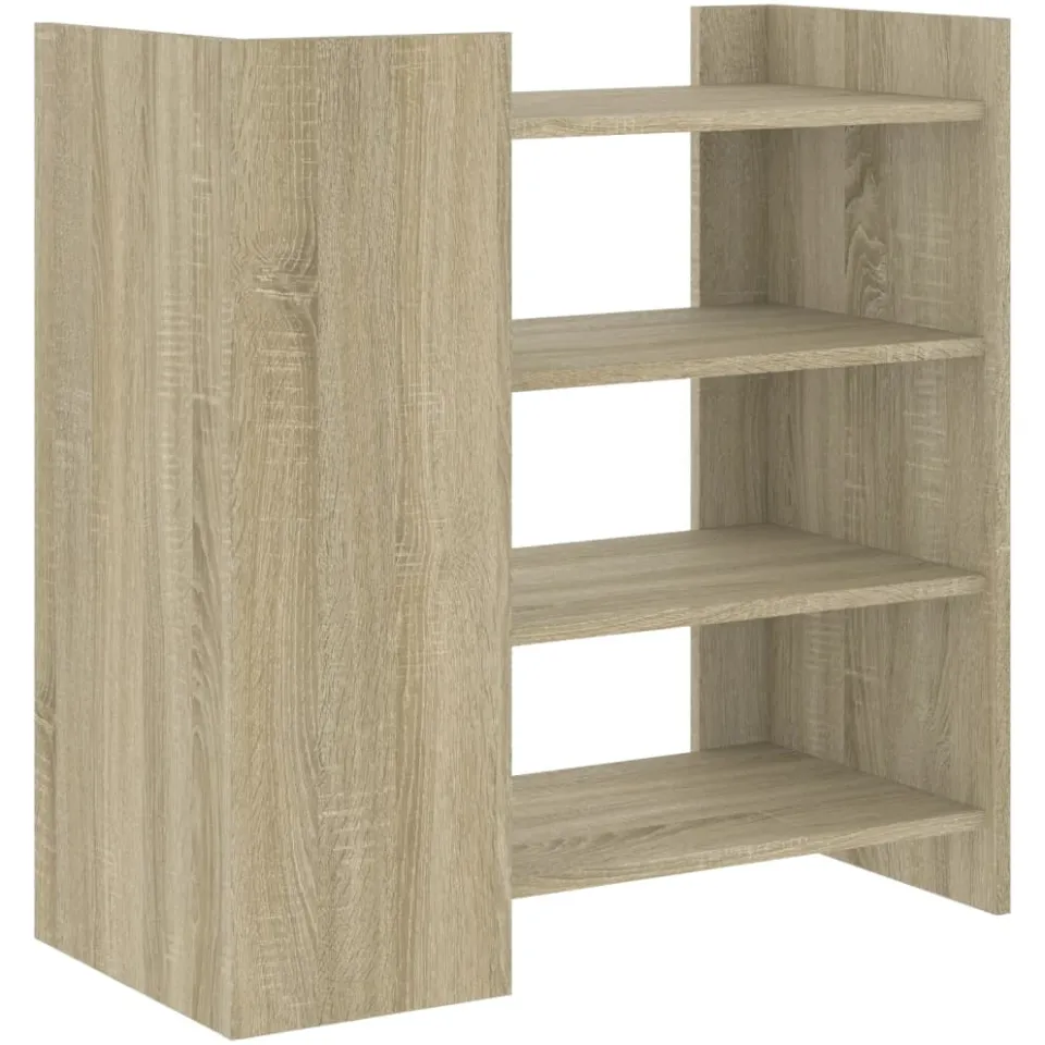 vidaXL Dressoir 73,5x35x75 cm bewerkt hout sonoma eikenkleurig, foto 4