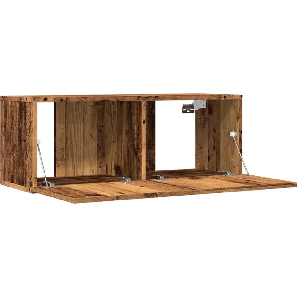 vidaXL Tv-meubels 2 st wandgemonteerd 80x30x30 cm oud houtkleurig Bruin