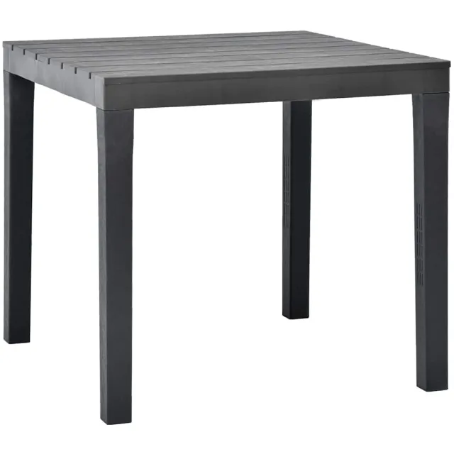 vidaXL Tuintafel 78x78x72 cm kunststof antraciet, foto 2