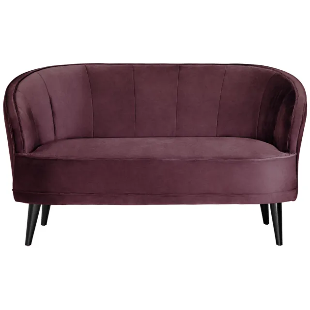 Vega Bank Garbo; 150x75x84 cm (BxDxH); zitting violet, frame zwart