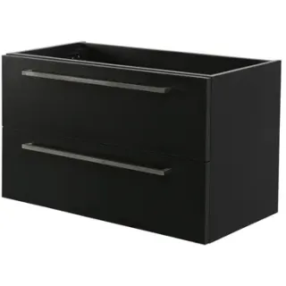 Aquazuro Wastafelonderkast Arezzo 37cm - Zwart Mat - Met 2 Lades - 37,4x79,2x45cm