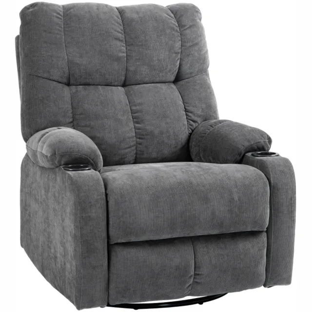 GranMaison Relaxfauteuil - Relaxzetel - Relaxstoel - Fauteuil - Stoel - Met armleuning - Voor één Persoon - Donkergrijs