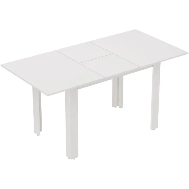 Homona Uitschuifbare eettafel - 120-160 x 80 x 78 cm - Hoogglans wit