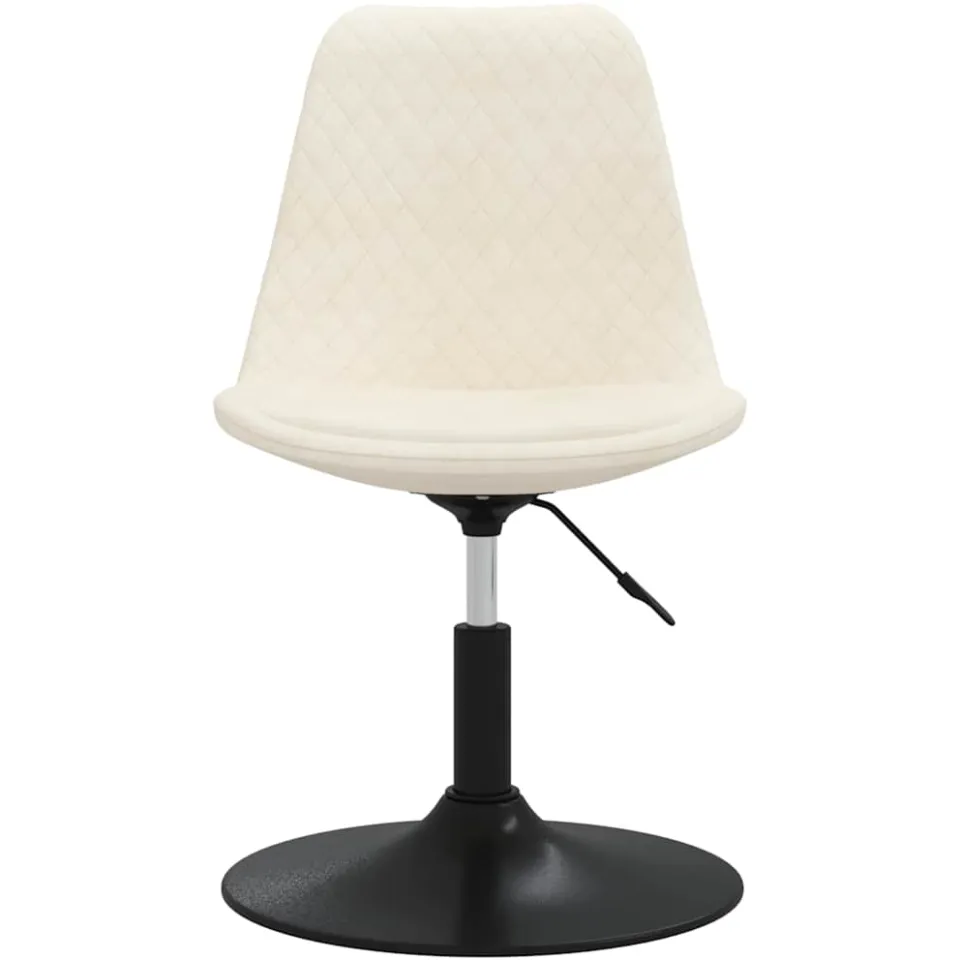 vidaXL Eetkamerstoelen draaibaar 4 st fluweel crèmekleurig, foto 4