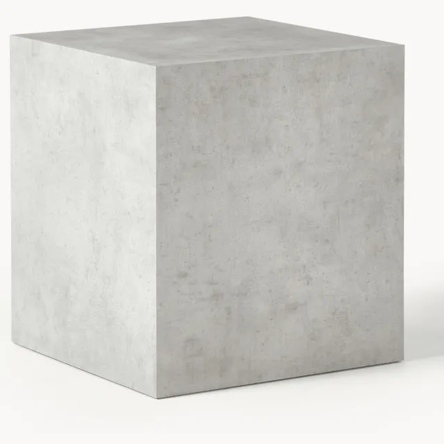 Westwing Collection Bijzettafel Lesley in betonlook Grijs