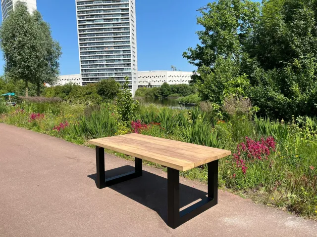 NordXL Iroko houten tuintafel Samuel