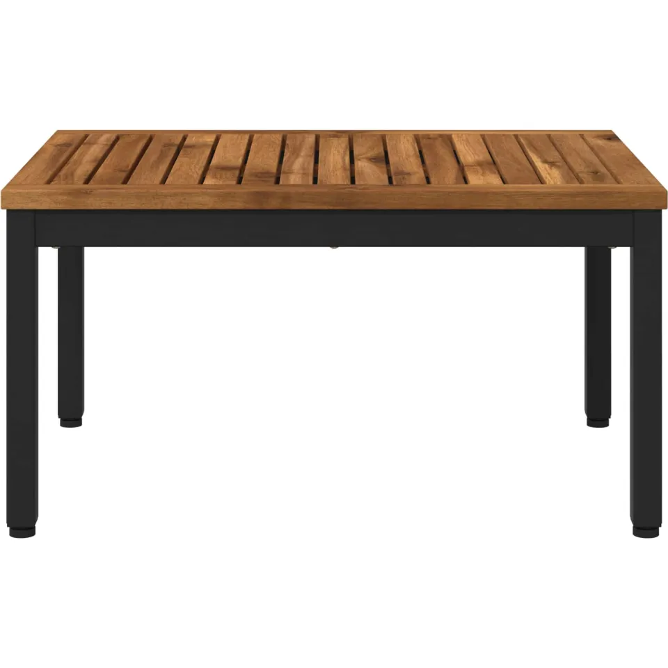vidaXL Salontafel NAARDEN Naturel en Zwart 49 x 68,5 x 36 cm Bruin
