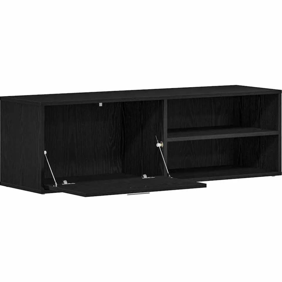 vidaXL TV-meubel Zwart Eiken 120x34x37 cm Bewerkt Hout, foto 4