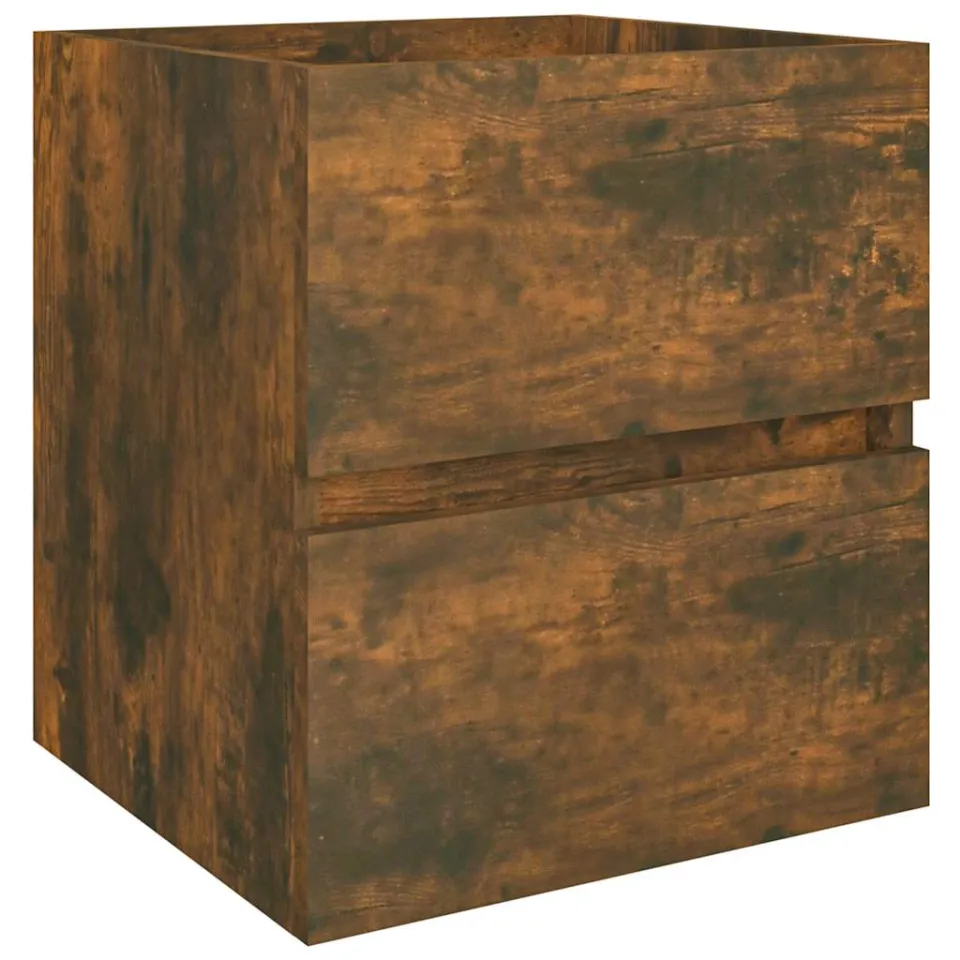 vidaXL Wastafelkast 41x38,5x45 cm bewerkt hout gerookt eikenkleurig Bruin