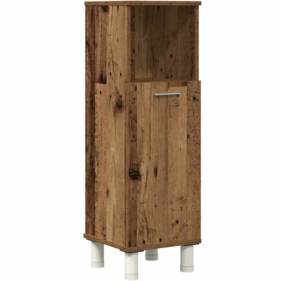 vidaXL 4-delige Badkamermeubelset bewerkt hout oud houtkleurig bruin, foto 3