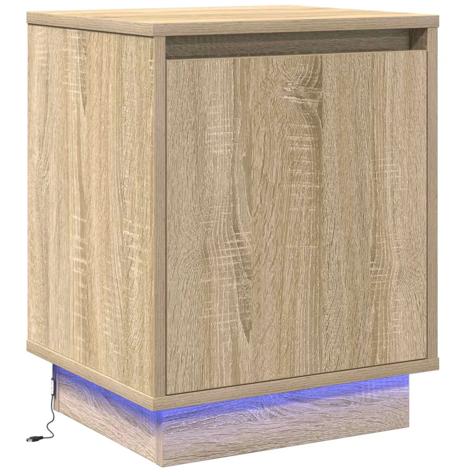 vidaXL Nachtkastje Sonoma Eiken 39 x 34,5 x 50 cm Bewerkt hout, foto 3