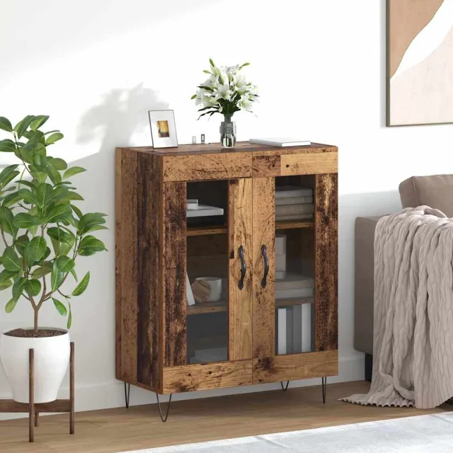 vidaXL Dressoir Oud Hout 69,5 x 34 x 90 cm Bewerkt hout bruin