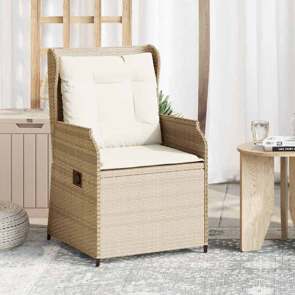 vidaXL Tuinbank 2 st Beige poly rattan, foto 3