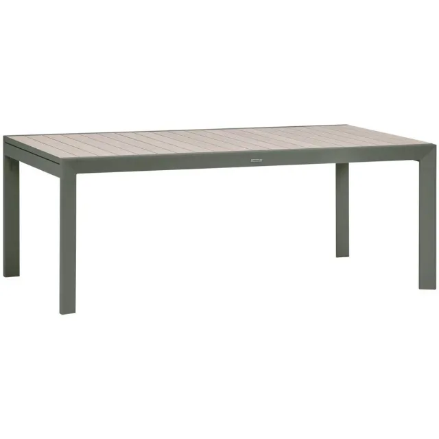 Hespéride Uitschuifbare tuintafel voor 12 personen van aluminium met houtlook ÉVASION Beige vert laurier