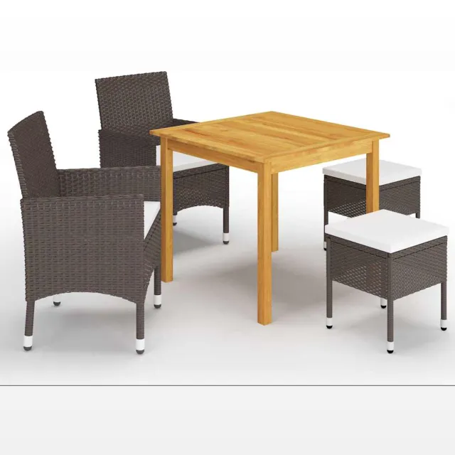 vidaXL 5-delige Tuinset bruin, foto 2