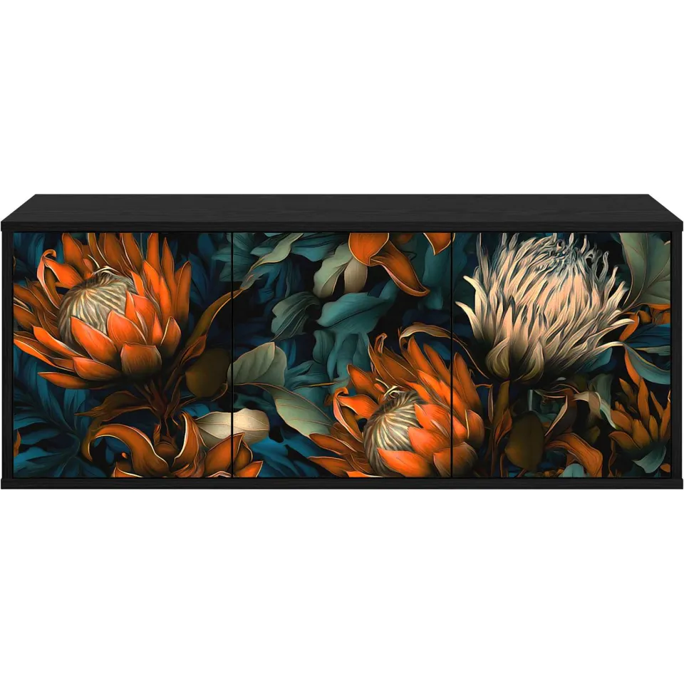 vidaXL Wandgemonteerd tv-meubel LOCHEM 102 x 33 x 40 cm Zwart eiken, foto 4