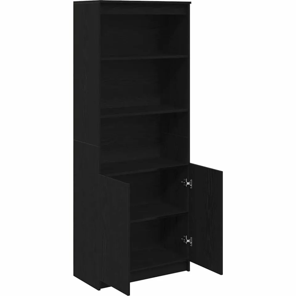 vidaXL Highboard 70x35x180 cm spaanplaat zwart eikenkleurig, foto 4