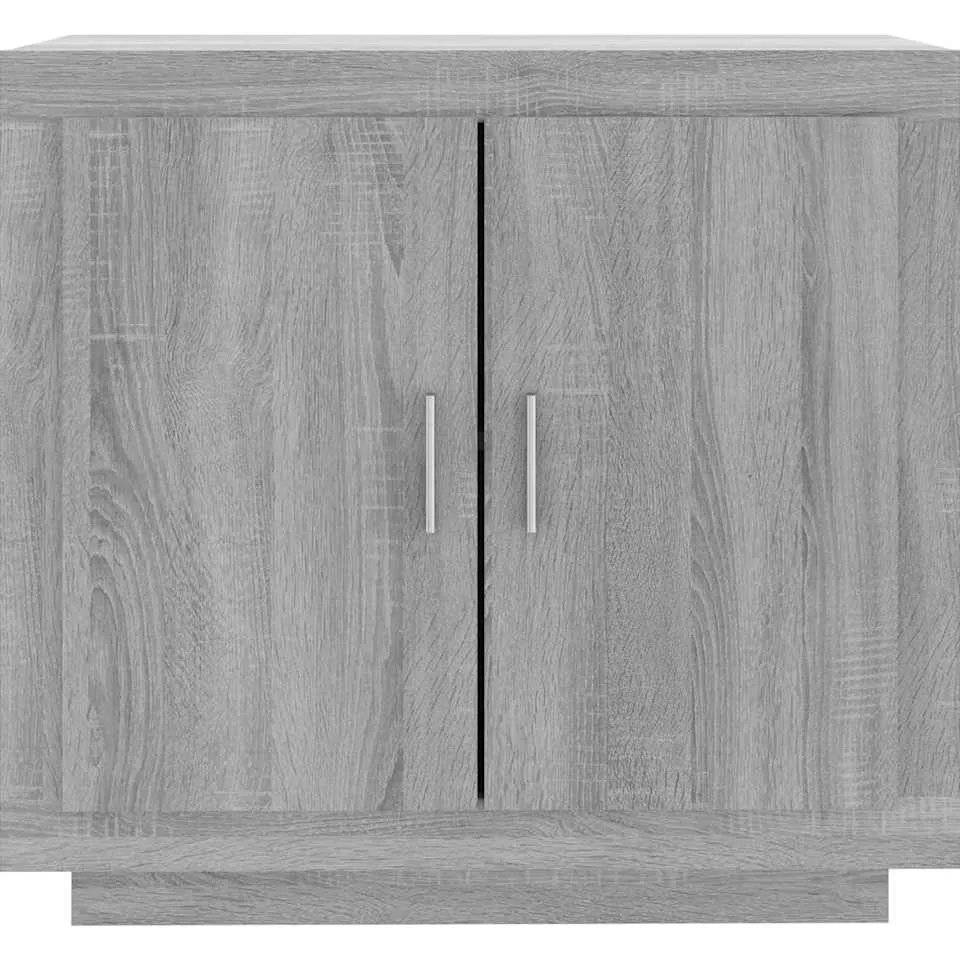 vidaXL Dressoir 80x40x75 cm bewerkt hout grijs sonoma eikenkleurig, foto 4