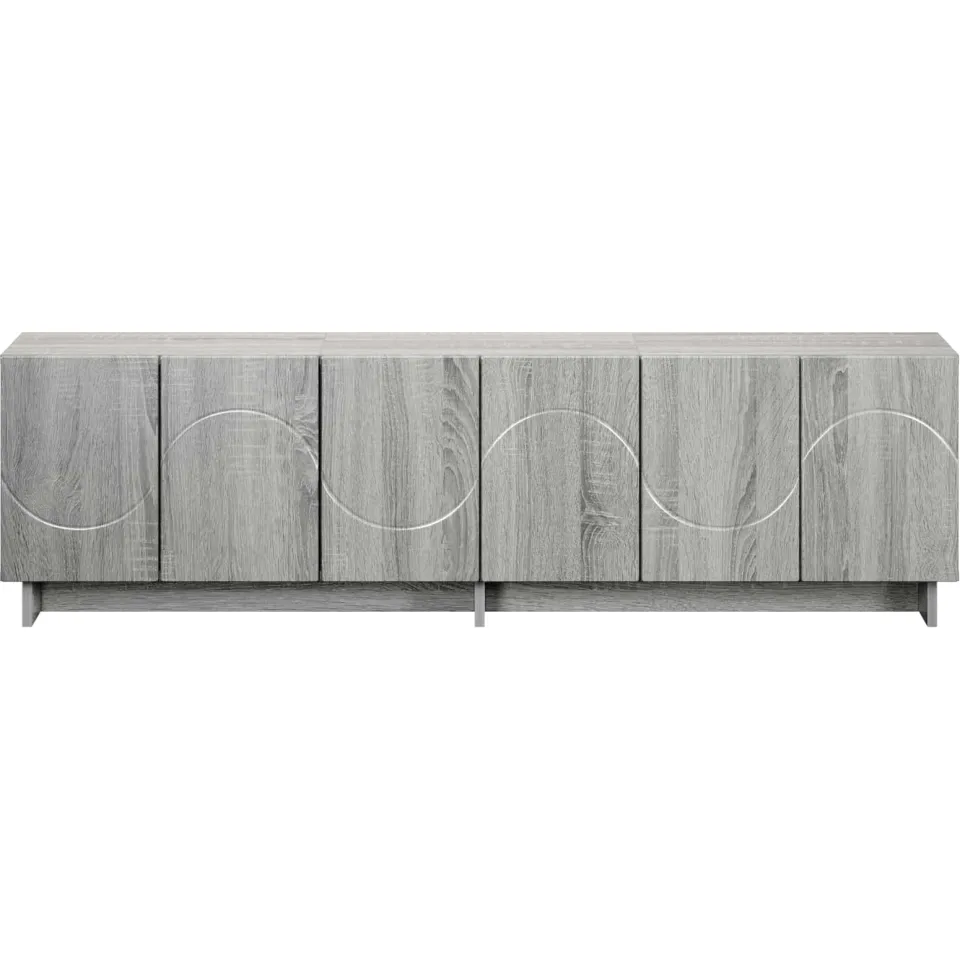 vidaXL tv-meubel 140 x 34,5 x 40 cm Grijs Sonoma Bewerkt hout, foto 4