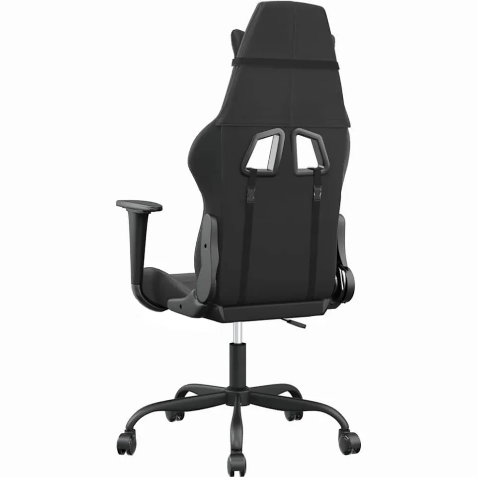 vidaXL Gamestoel kunstleer zwart en grijs, foto 4