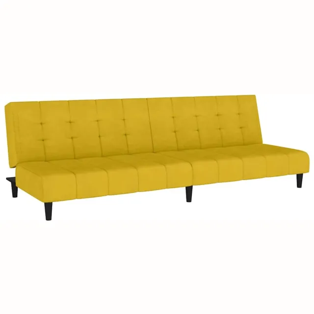 vidaXL Slaapbank - 2-zits - fluweel - geel