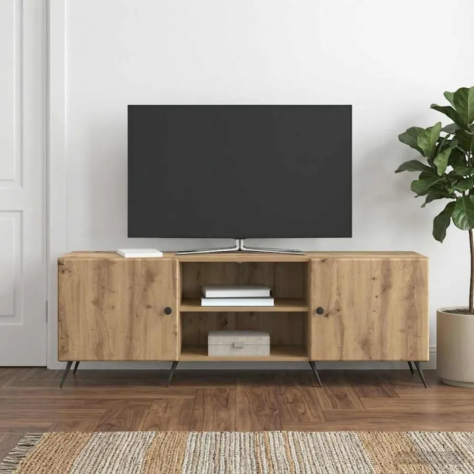 vidaXL TV-kast 150 x 31 x 50 cm Artisanaal eiken Bewerkt hout, foto 4
