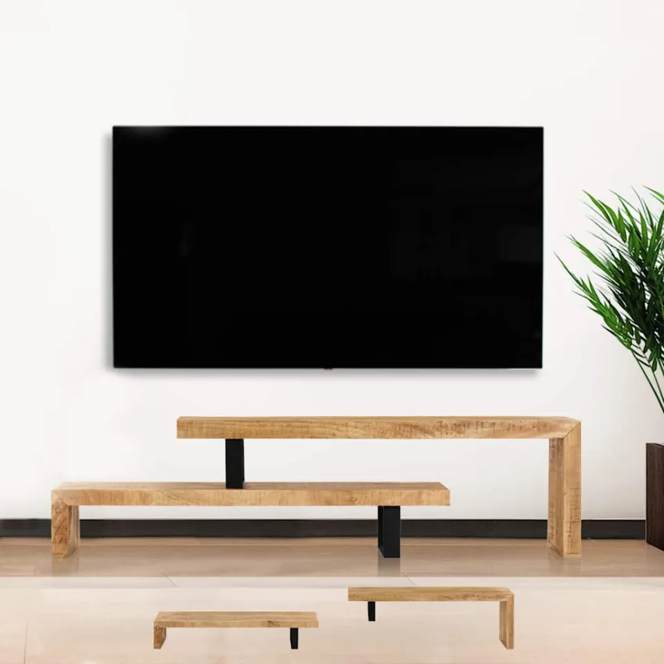 vidaXL Tv-meubel massief mangohout bruin, foto 4