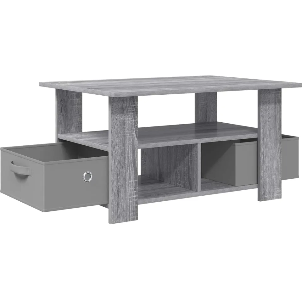vidaXL Salontafel Grijs Sonoma 77 x 55 x 42 cm Bewerkt hout, foto 3