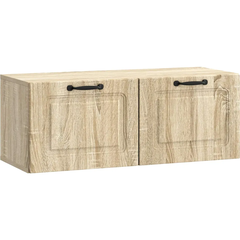 vidaXL Wandbeugel TV-kast Sonoma Eiken 78,5 x 31 x 30 cm Bewerkt hout, foto 3