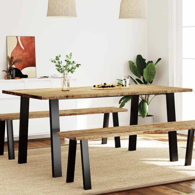 vidaXL Eettafel 150x90x75 cm massief acaciahout Bruin