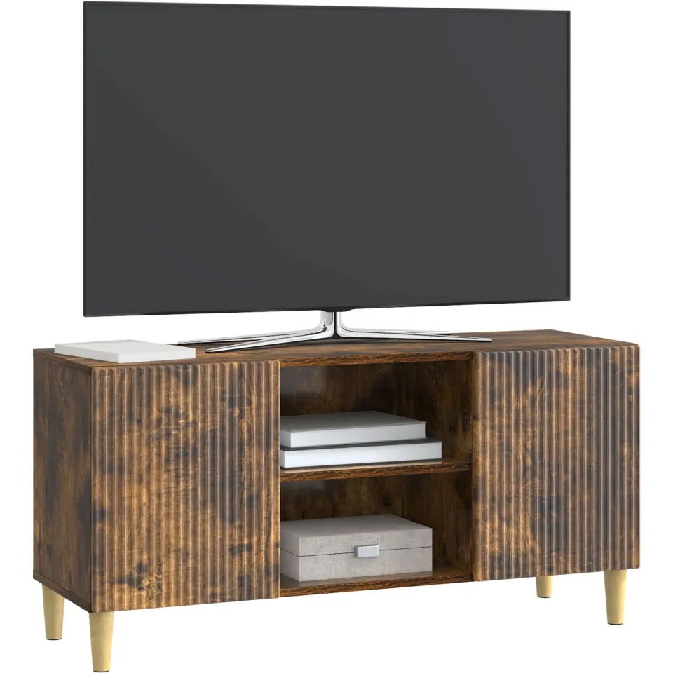 vidaXL TV-kast 102 x 34,5 x 50 cm Gerookt eiken Bewerkt hout, foto 2