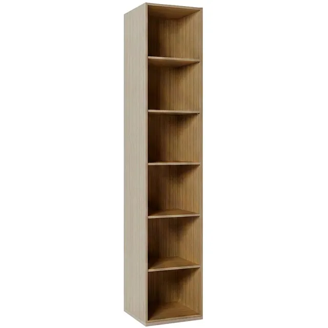 Vente-unique Boekenkast - 6 nissen - Naturel - NILODIA Natuurlijk licht