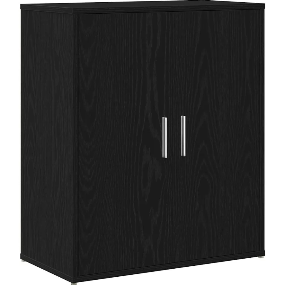 vidaXL Dressoir Zwart Eiken 60x31x70 cm Engineered Wood, foto 3