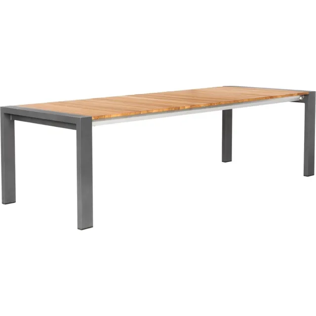 Suns Rialto Verstelbare Tuintafel Teak - 213/269x100x75 cm Antraciet/Hout kleur
