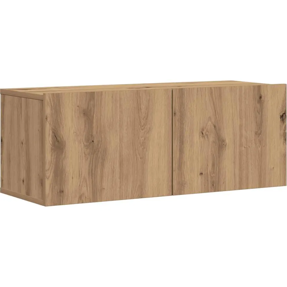vidaXL 7-delig Tv-meubelset wandmontage bewerkt hout artisanaal eiken, foto 3