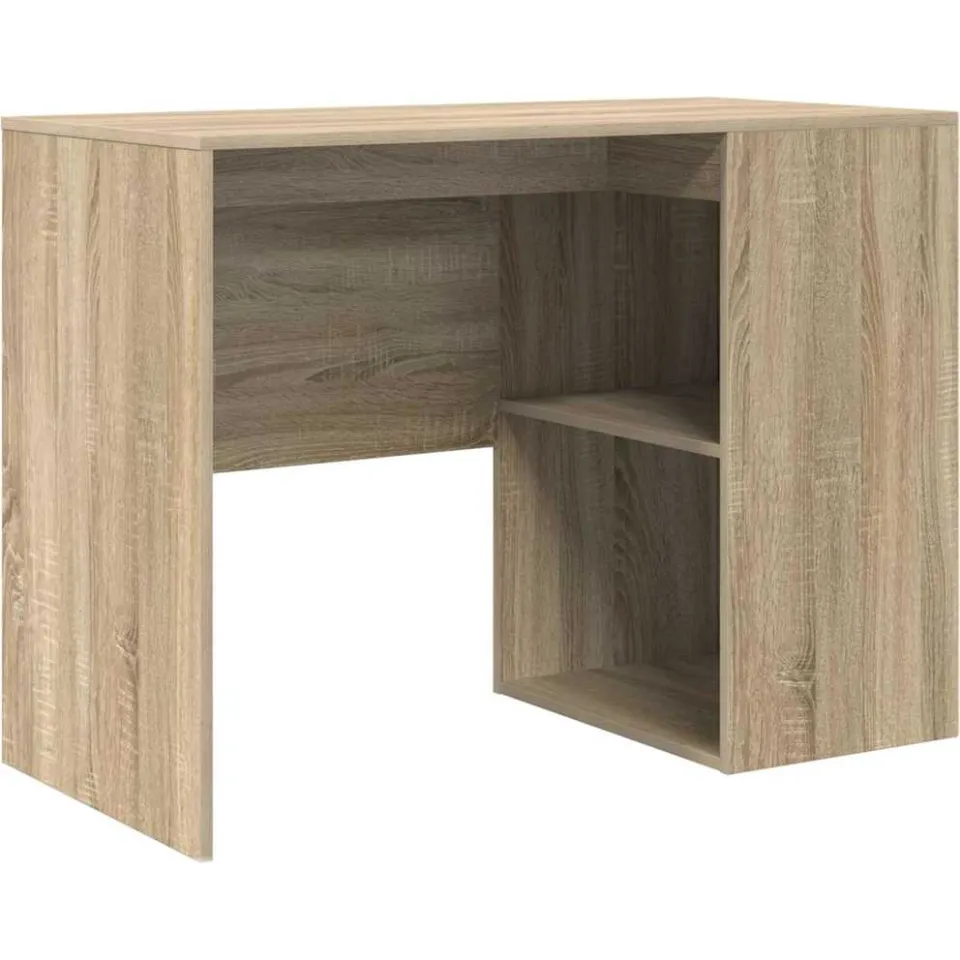 vidaXL Bureau Sonoma Eiken 102 x 50 x 75 cm Bewerkt hout, foto 3