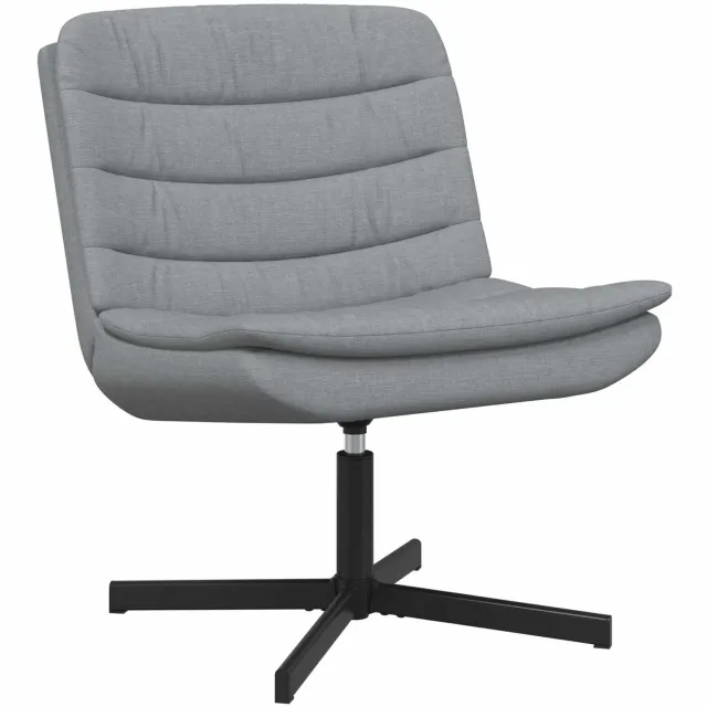 vidaXL Draaistoel Lichtgrijs 63 x 75 x 76 cm Stof