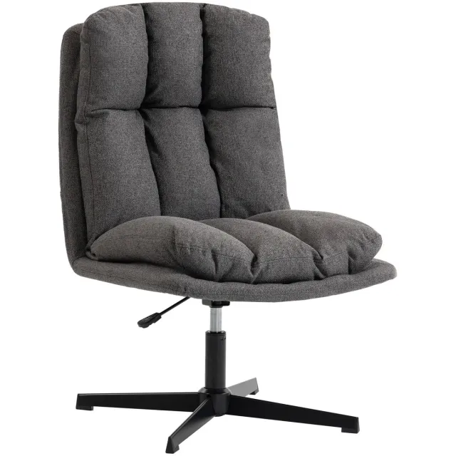 GranMaison Fauteuil - Relaxstoel - Relaxfauteuil - Stoel - Met armleuning - Voor één Persoon - Donkergrijs + Zwart