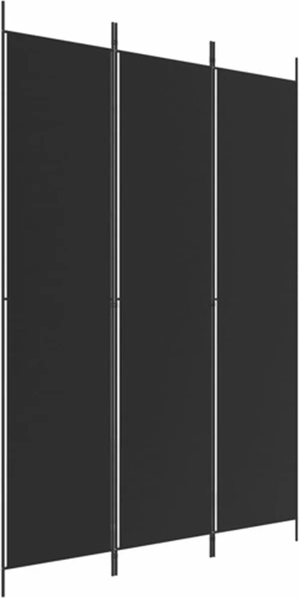 vidaXL Kamerscherm met 3 panelen 150x220 cm stof zwart, foto 3
