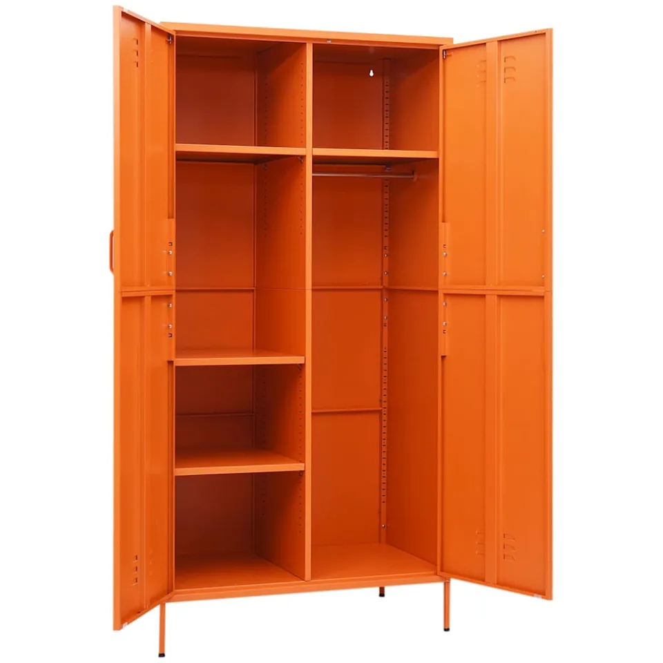 vidaXL Kledingkast 90x50x180 cm staal oranje, foto 3