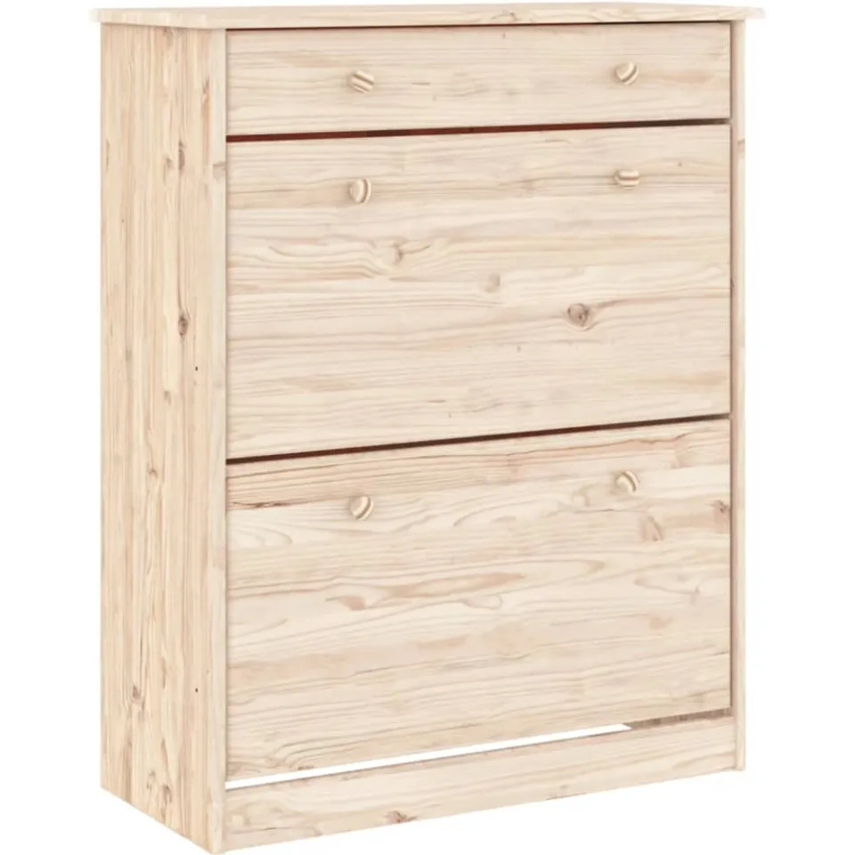 vidaXL Hoge kast ALTA 77x35x188 cm massief grenenhout bruin, foto 4
