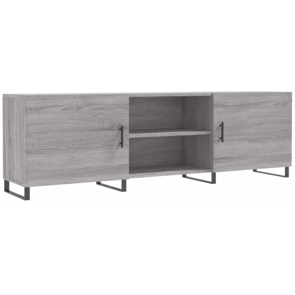 vidaXL Tv-meubel 150x30x50 cm bewerkt hout grijs sonoma eikenkleurig, foto 3