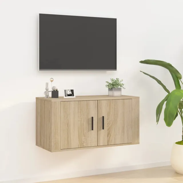 vidaXL Tv-wandmeubel 80x34,5x40 cm sonoma eikenkleurig, foto 2