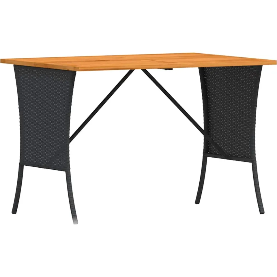 vidaXL 3-delige Tuinset met kussens poly rattan zwart, foto 4